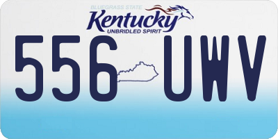 KY license plate 556UWV