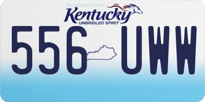 KY license plate 556UWW