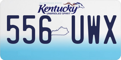 KY license plate 556UWX