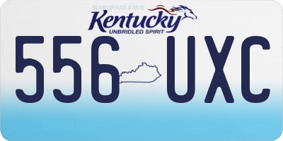 KY license plate 556UXC