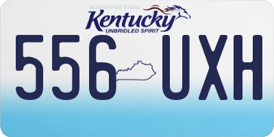 KY license plate 556UXH