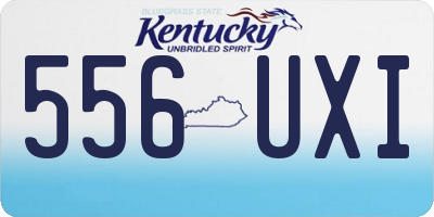 KY license plate 556UXI