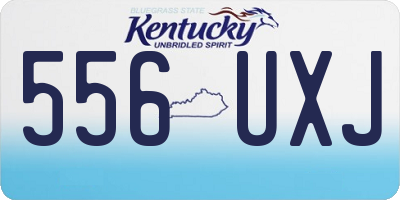 KY license plate 556UXJ