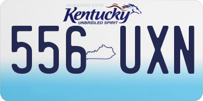KY license plate 556UXN