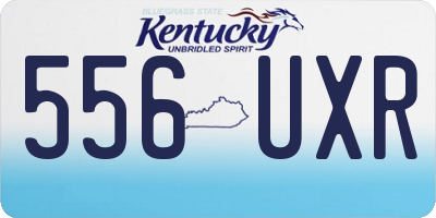 KY license plate 556UXR
