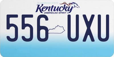 KY license plate 556UXU