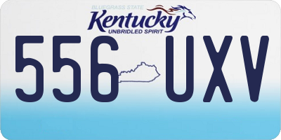 KY license plate 556UXV