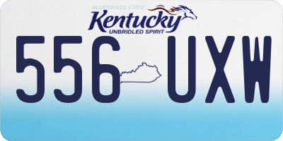 KY license plate 556UXW