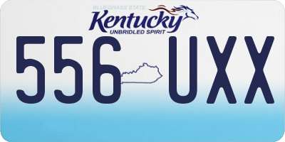 KY license plate 556UXX