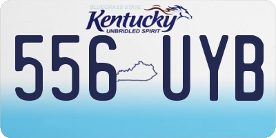 KY license plate 556UYB