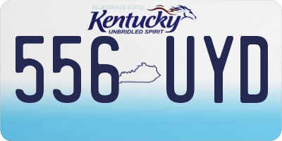 KY license plate 556UYD