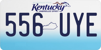 KY license plate 556UYE