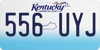 KY license plate 556UYJ