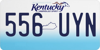 KY license plate 556UYN