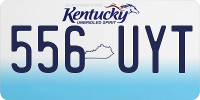 KY license plate 556UYT