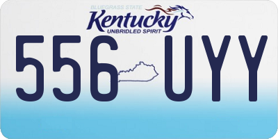 KY license plate 556UYY