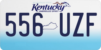 KY license plate 556UZF