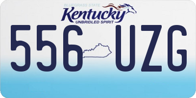 KY license plate 556UZG
