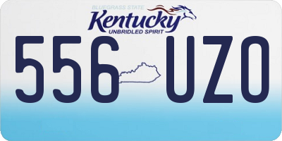 KY license plate 556UZO