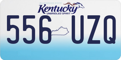 KY license plate 556UZQ