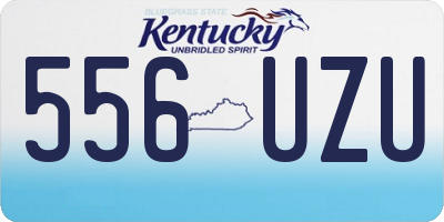 KY license plate 556UZU