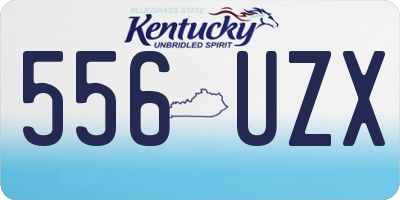 KY license plate 556UZX