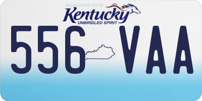 KY license plate 556VAA