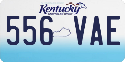 KY license plate 556VAE
