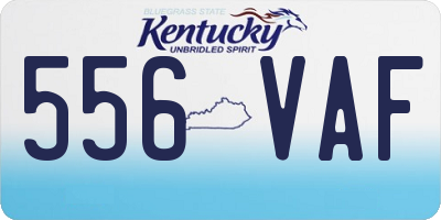KY license plate 556VAF