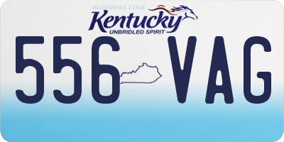KY license plate 556VAG