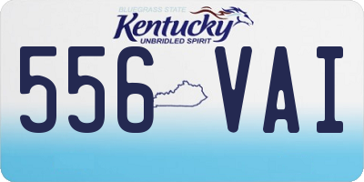 KY license plate 556VAI