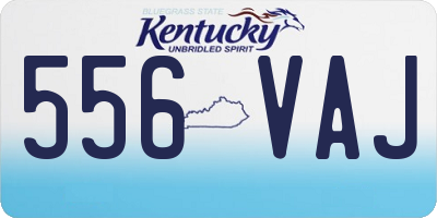 KY license plate 556VAJ