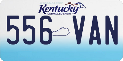 KY license plate 556VAN