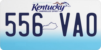 KY license plate 556VAO