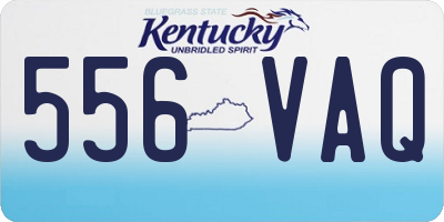 KY license plate 556VAQ