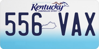 KY license plate 556VAX