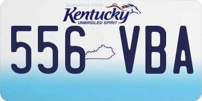 KY license plate 556VBA