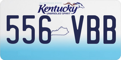 KY license plate 556VBB
