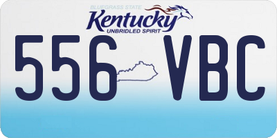 KY license plate 556VBC