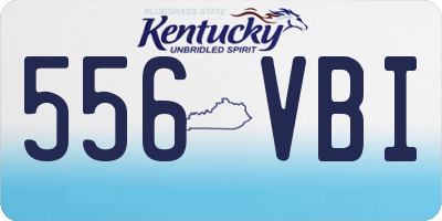 KY license plate 556VBI