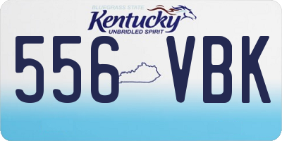 KY license plate 556VBK