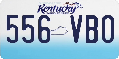KY license plate 556VBO