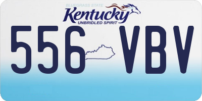 KY license plate 556VBV