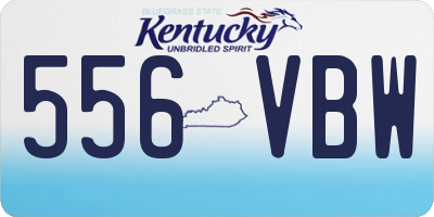 KY license plate 556VBW