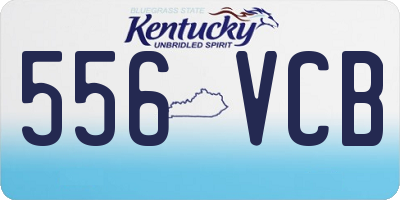 KY license plate 556VCB
