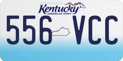 KY license plate 556VCC