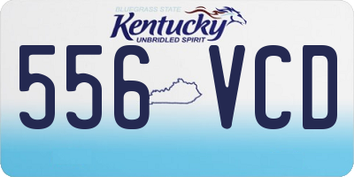 KY license plate 556VCD