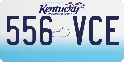 KY license plate 556VCE