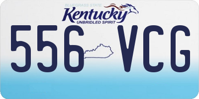 KY license plate 556VCG