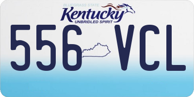KY license plate 556VCL